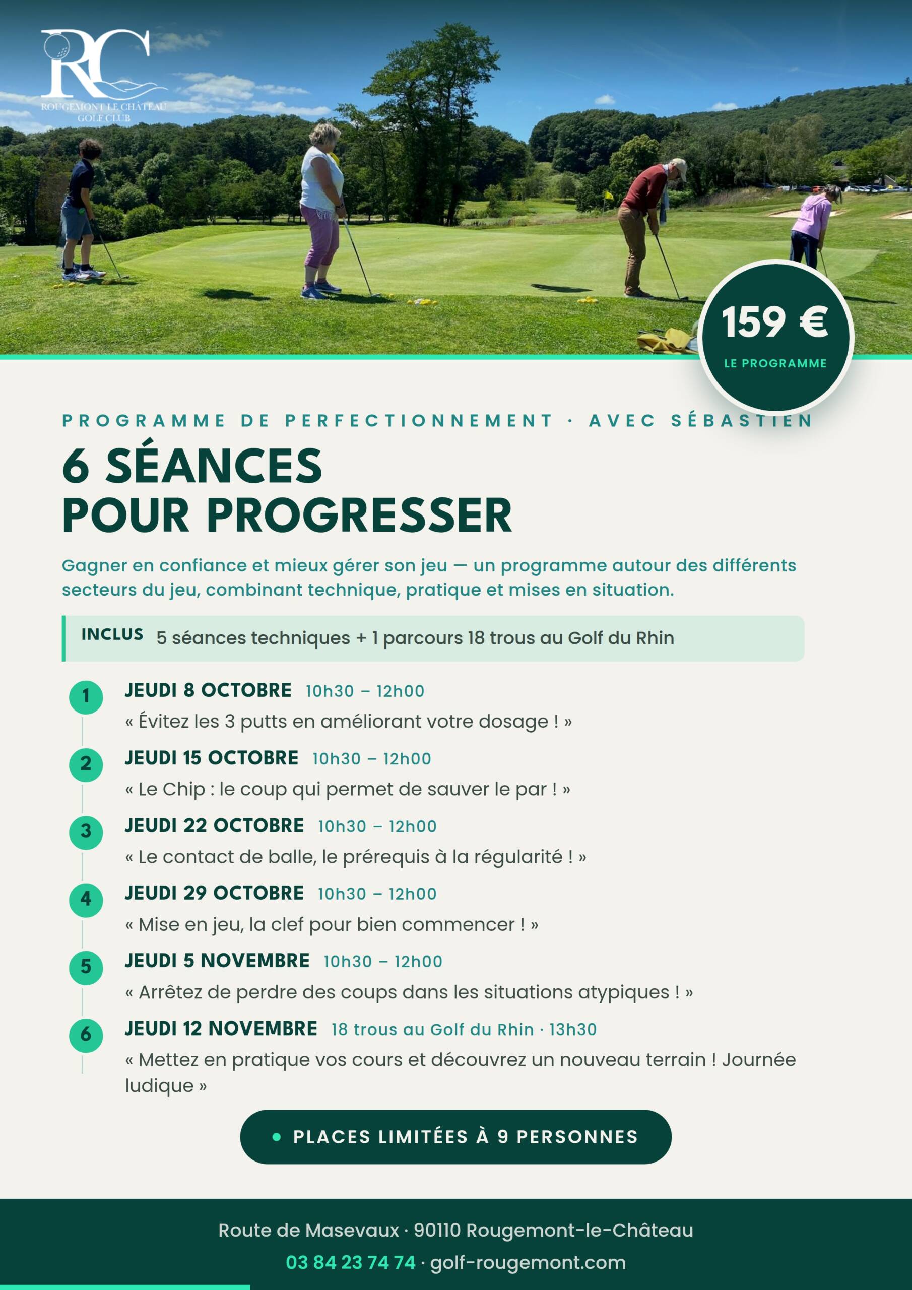 Entraînement + parcours individuel avec Sébastien Adunka, 180 €, jusqu'au 30 septembre